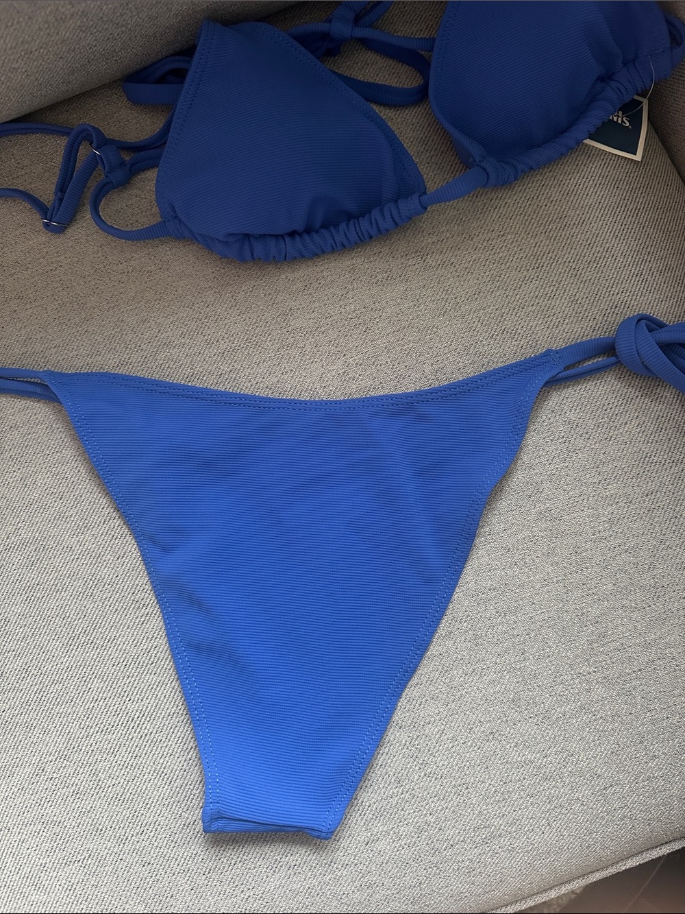 Wilo Cobalt Blue String Bikini Set - NWT- size XS - Picture 5 of 6